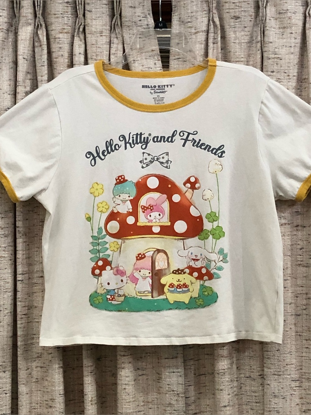 Hot Topic Hello Kitty and Friends Mushrooms Ringer Baby T-Shirt